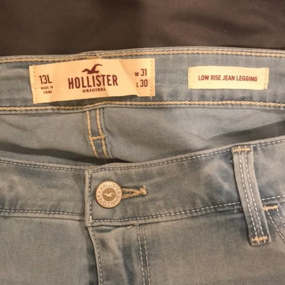 Hollister Light Wash Low Rise Jean Legging - Picture 4 of 5